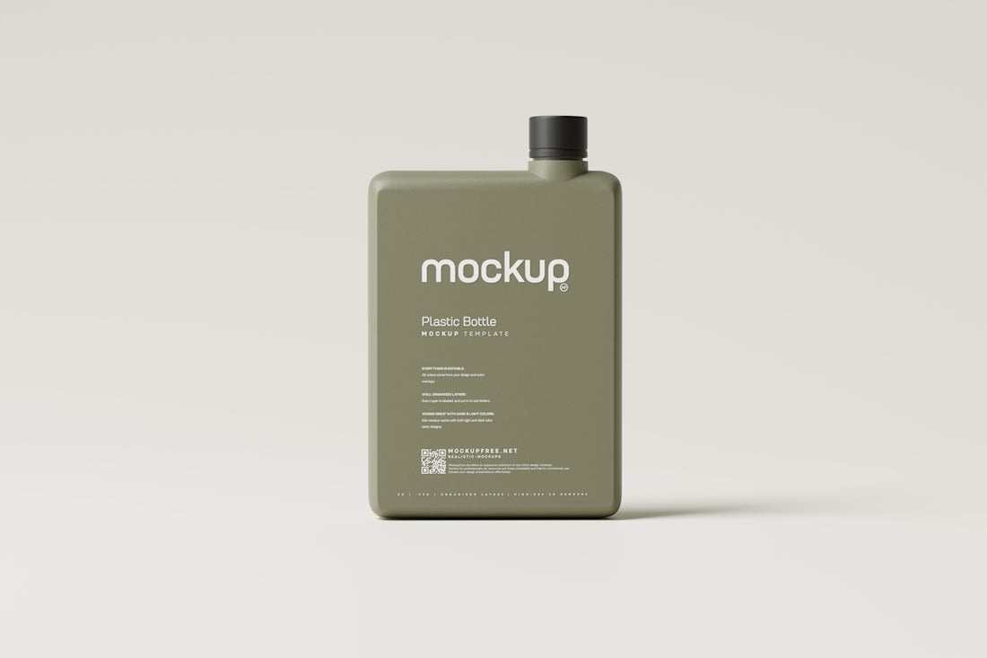 a bottle of liquid mockup on a white background