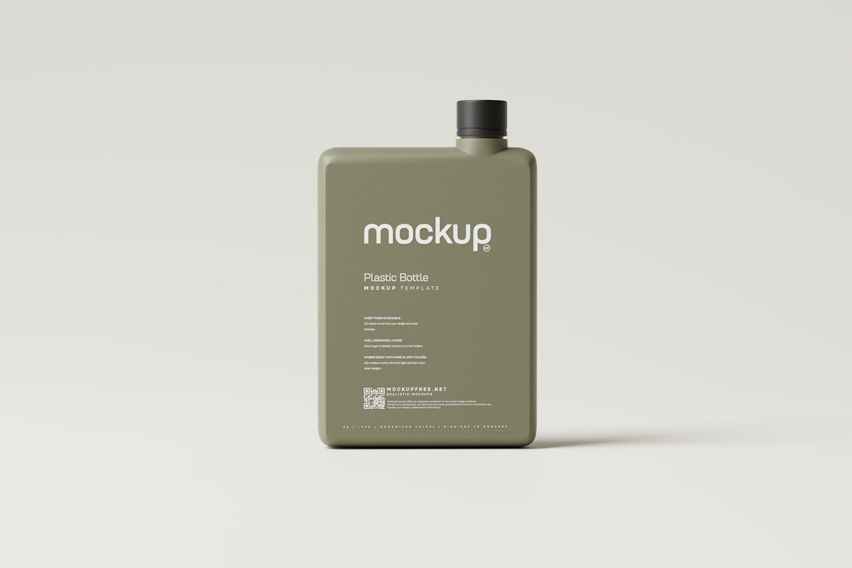 a bottle of liquid mockup on a white background