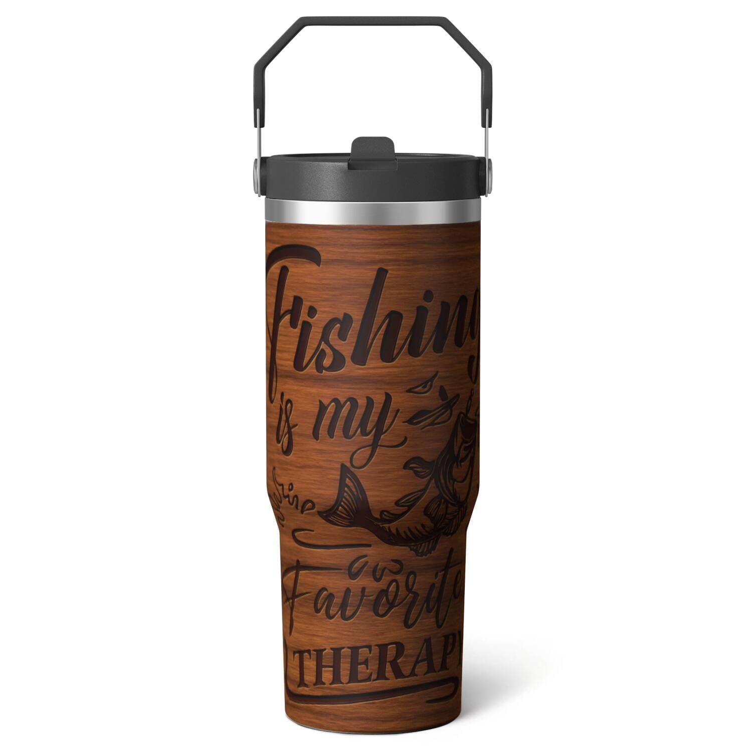 1pc Movie 30oz Tumbler with Straw & Handle - Insulated Stainless Steel Cup | Holiday Gift for - Tumbler