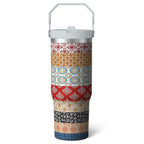 1pc shark 30oz Tumbler with Straw & Handle - Insulated Stainless Steel Cup | Holiday Gift for - Tumbler