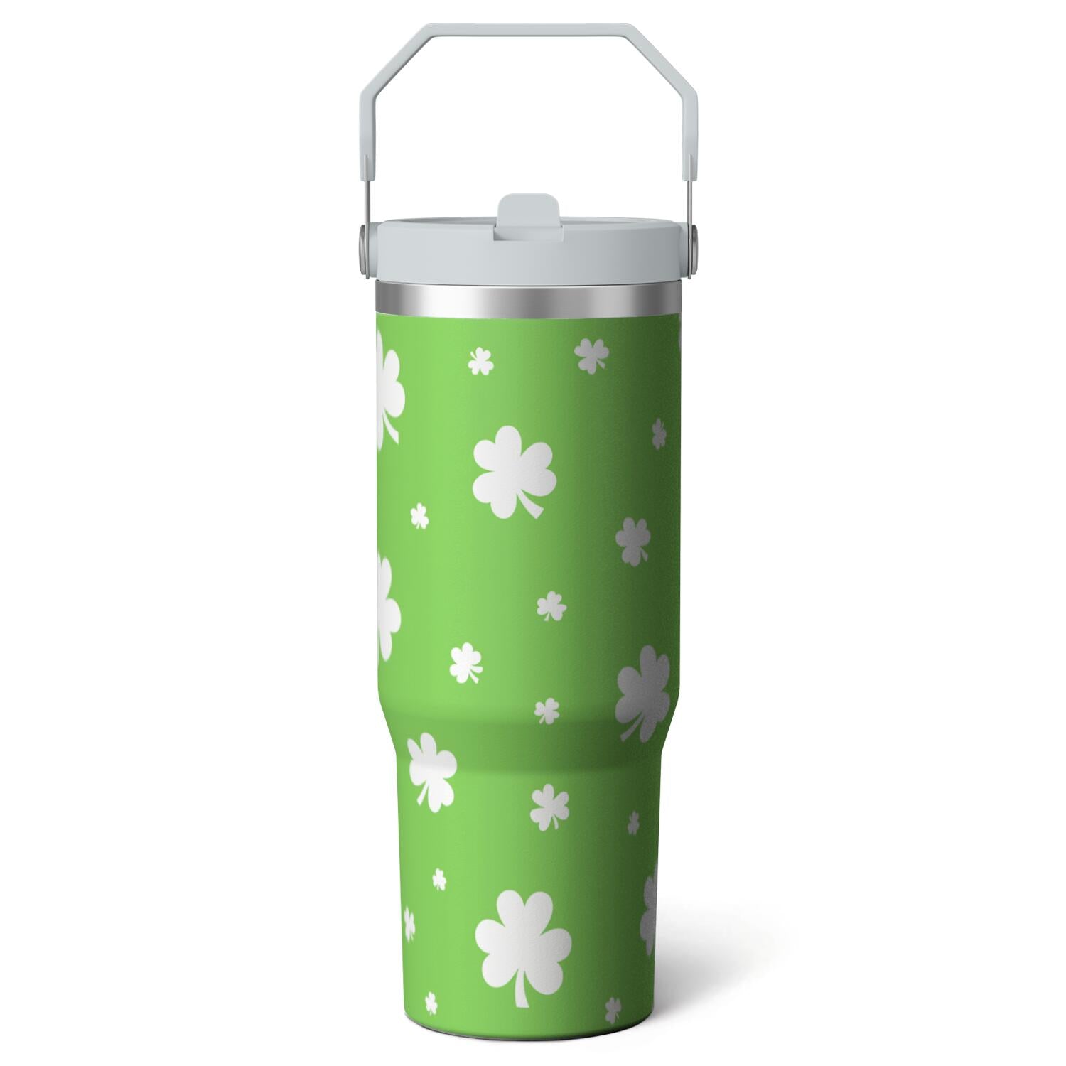1pc Bow 30oz Tumbler with Straw & Handle - Insulated Stainless Steel Cup | Holiday Gift for Man Women (Christmas, Valentine's, Birthday)