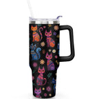 1pc Goose 40oz Tumbler with Straw & Handle - Insulated Stainless Steel Cup | Holiday Gift for Man Women (Christmas, Valentine's, Birthday) - Tumbler