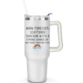1pc daisy 40oz Tumbler with Straw & Handle - Insulated Stainless Steel Cup | Holiday Gift for - Tumbler