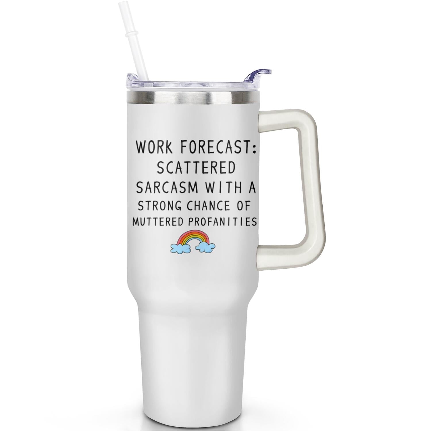 1pc daisy 40oz Tumbler with Straw & Handle - Insulated Stainless Steel Cup | Holiday Gift for - Tumbler