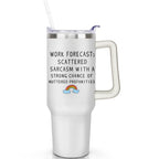 1pc daisy 40oz Tumbler with Straw & Handle - Insulated Stainless Steel Cup | Holiday Gift for Man Women (Christmas, Valentine's, Birthday) - Tumbler