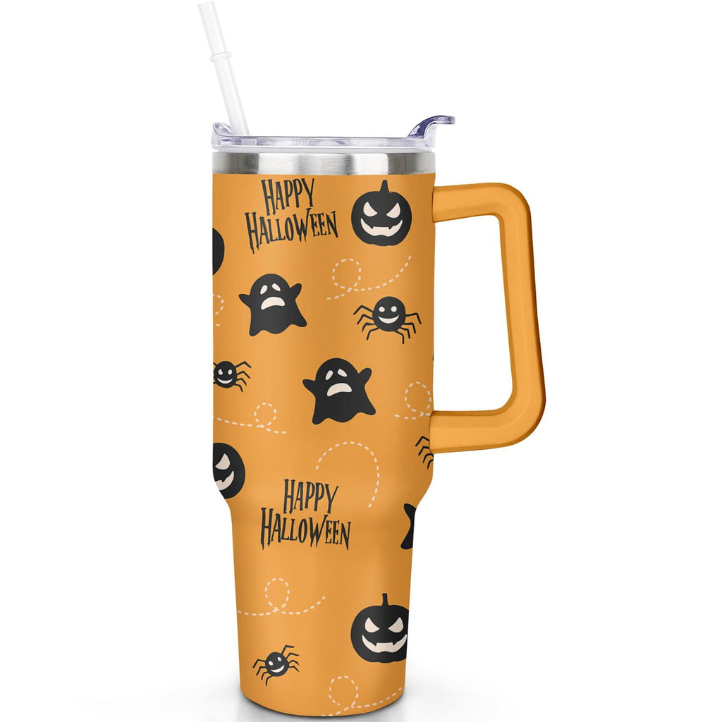 1pc Paw prints 40oz Tumbler with Straw & Handle - Insulated Stainless Steel Cup | Holiday Gift for Man Women (Christmas, Valentine's, Birthday) - Tumbler