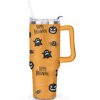 1pc Paw prints 40oz Tumbler with Straw & Handle - Insulated Stainless Steel Cup | Holiday Gift for Man Women (Christmas, Valentine's, Birthday) - Tumbler