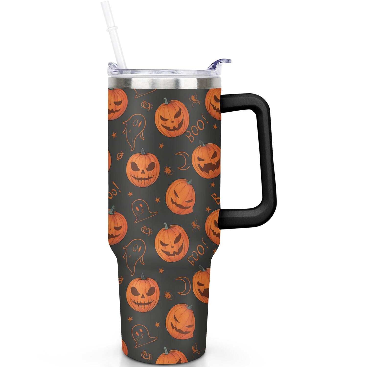 1pc Paw prints 40oz Tumbler with Straw & Handle - Insulated Stainless Steel Cup | Holiday Gift - Tumbler