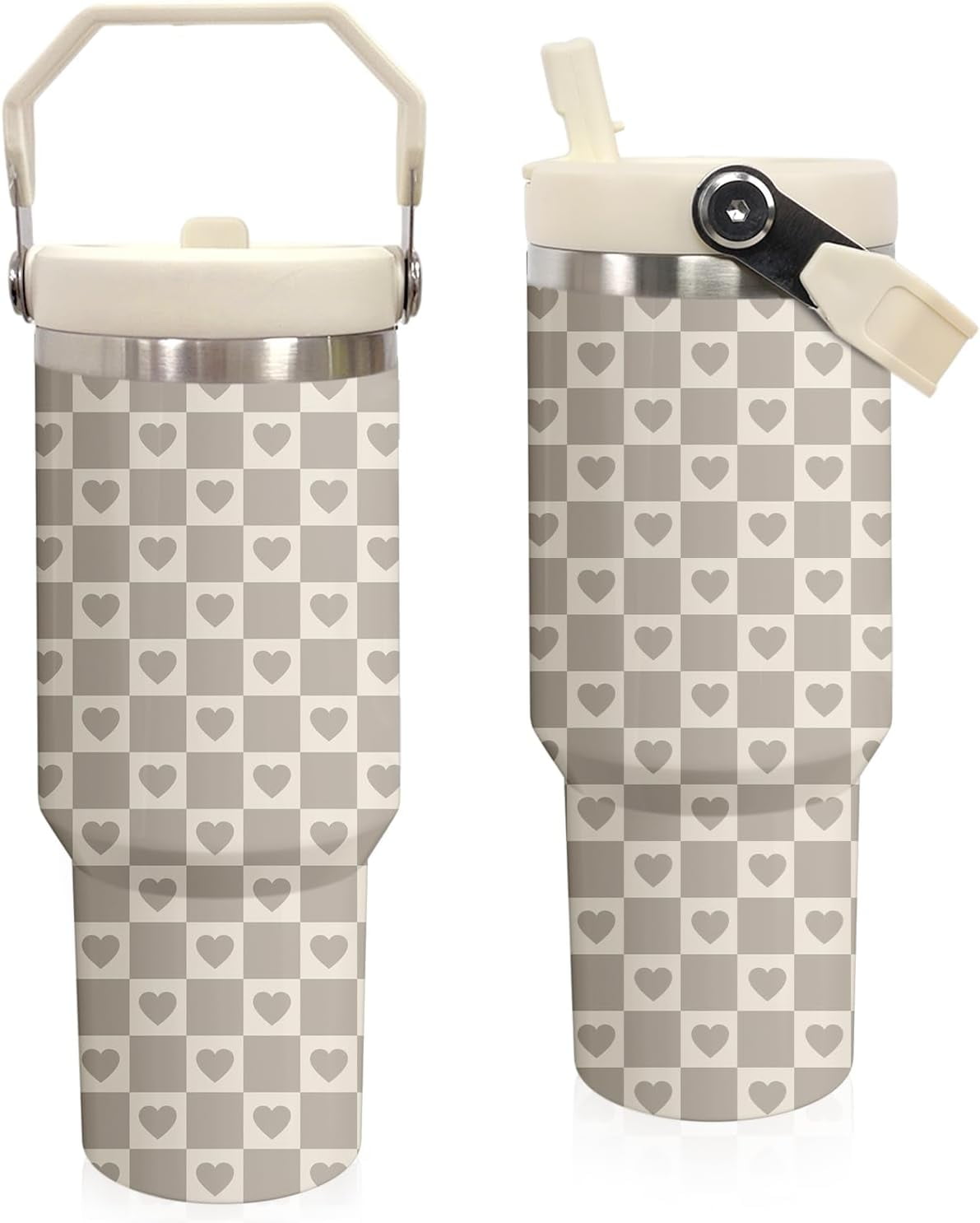 Elephant Mug 30 oz Tumbler with Handle Flip Straw Leak Proof - Elephant Gifts for Women 30oz - Tumbler