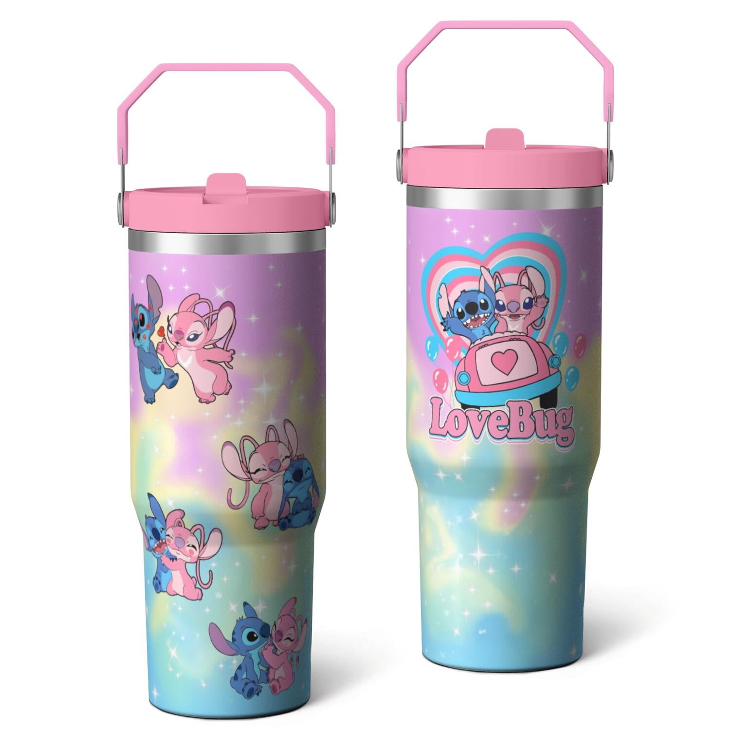 30oz Cartoon Movie Stainless Steel Tumbler with Lid and Straw,Spill Proof Cartoon Travel Cup for Cartoon Lovers,Double - Tumbler