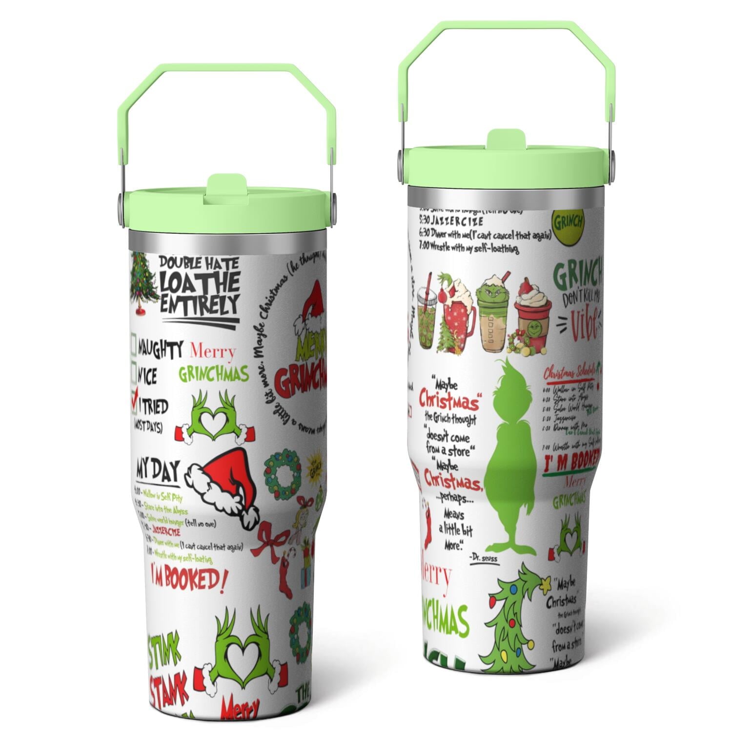 30oz Stainless Steel Tumbler with Lid and Straw,Spill Proof Travel Cup Double Wall Vacuum Insulated Coffee Mug - Tumbler