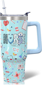 30oz Stainless Steel Sea Turtle Tumbler with Lid and Straw - Ocean Insulated Turtle Cup for Women''s Gifts - Tumbler
