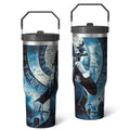 30oz Wednesday Girl Stainless Steel Tumbler with Lid and Straw,Wednesday Stuff Merchandise Spill Proof Travel Cup Double Wall Vacuum Insulated Coffee Mug with Top Handle Black - Tumbler