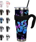 40 oz Tumbler with Handle and Straw 40oz Pink Flamingo Cup Insulated Coffee Travel Mug Spill Proof - Tumbler