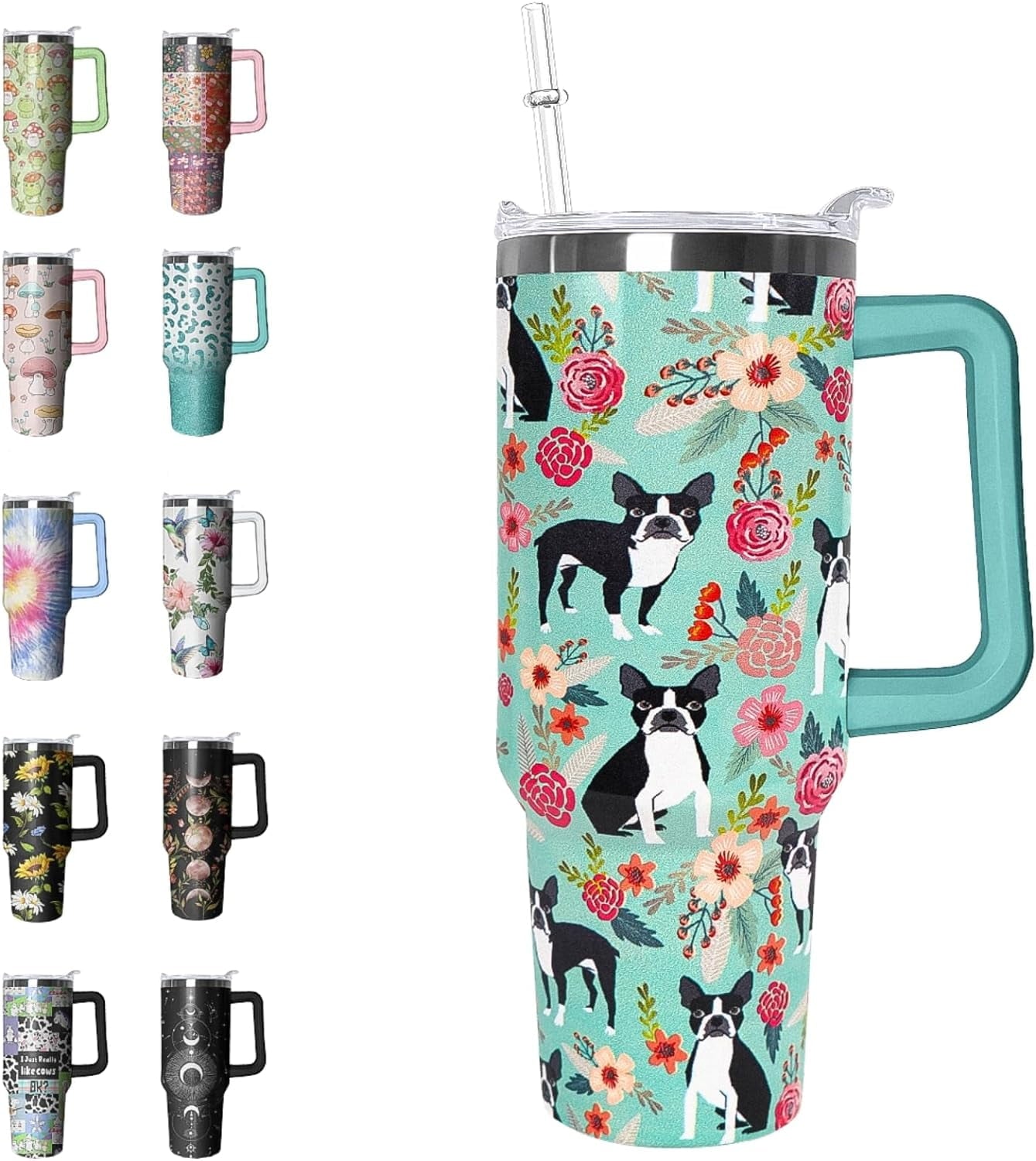 40 oz Tumbler with Handle and Straw Leak Proof Tumbler 40 oz Insulated Cup with Handle Hummingbird Coffee Travel Mug 40 oz Hummingbird Tumbler with Handle Hummingbird Gifts for Women - Tumbler