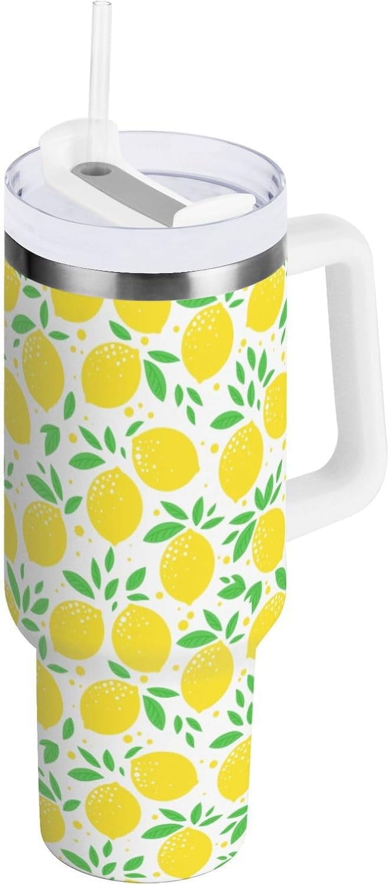 40 oz Tumbler with Handle Lid and Straw Insulated Water Tumbler Stainless Steel Water Cup Mug Bottle - Tumbler
