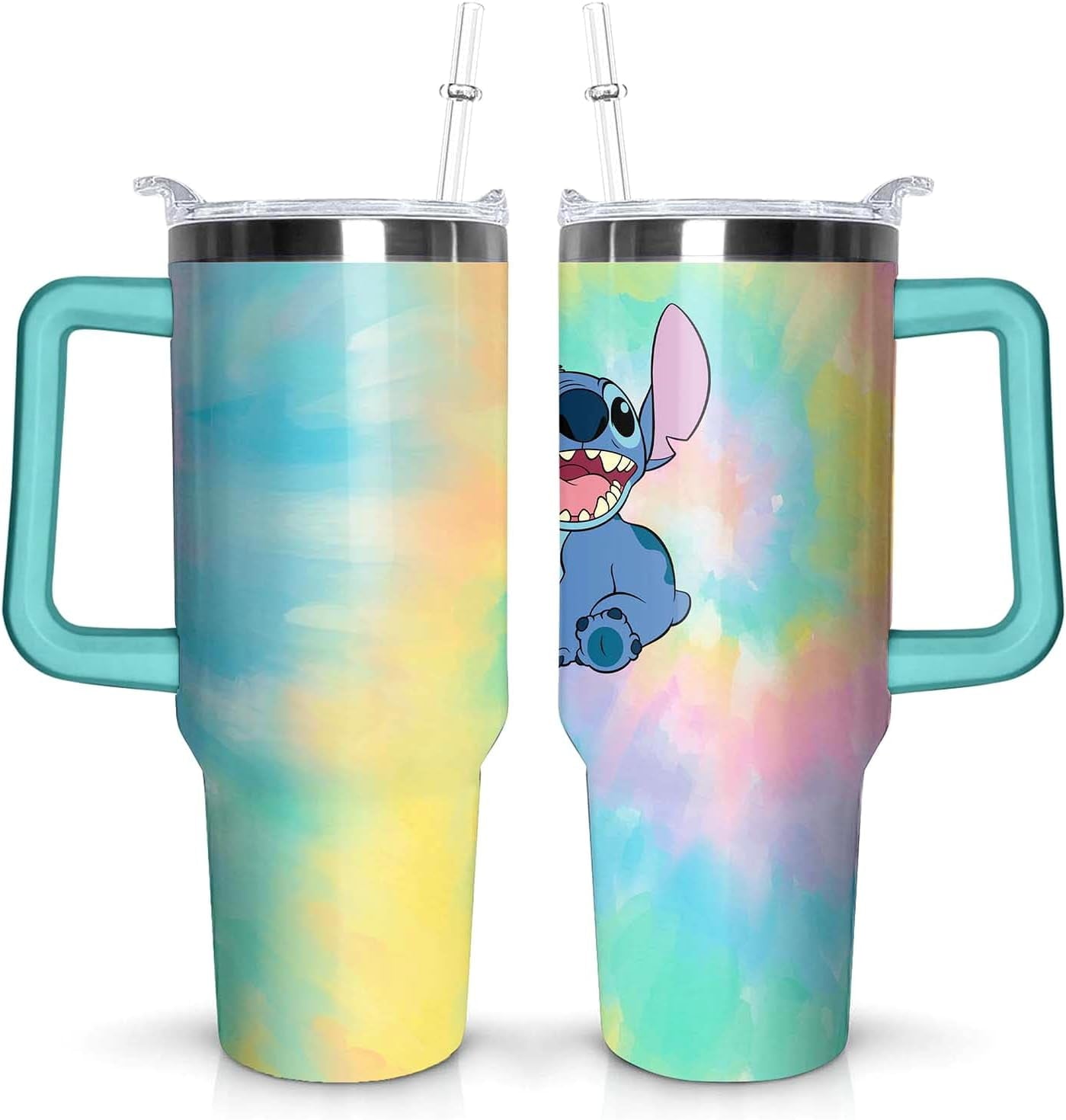 30oz Cartoon Tumbler for Cartoon Lovers,Cartoon Movie Stainless Steel Tumbler with Handle and Flip Straw Travel Mug - Tumbler