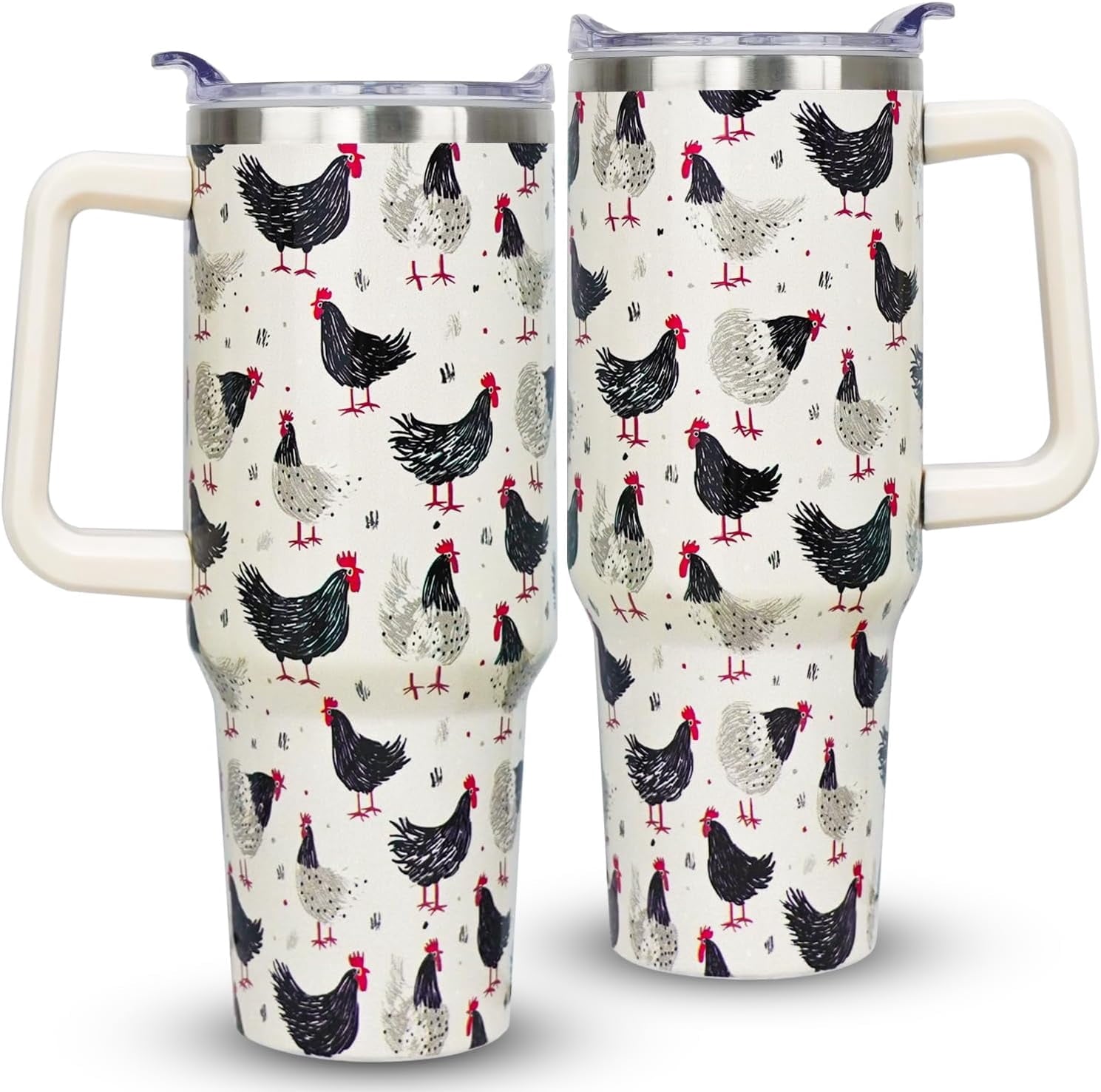 40oz Bee Tumbler With Handle Lid and Straw -Bee gifts for women Bee Travel Coffee Cup-Bee Gifts - Tumbler