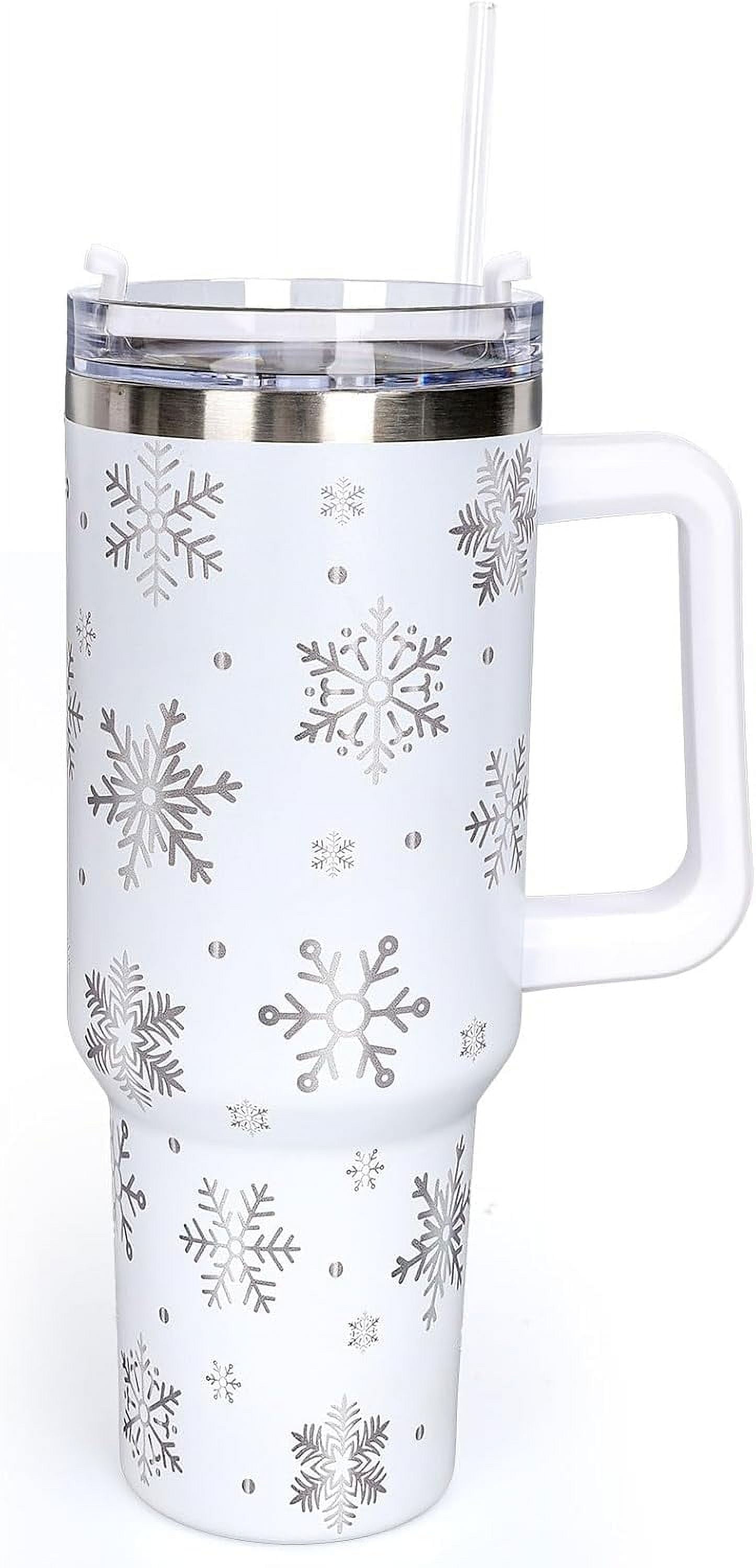 40oz Insulated Stainless Steel Tumbler with Handle, Abstract Brown Leopard Print Leakproof Water Bottles Travel Mug with - Tumbler