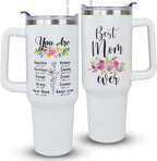 40oz Mom Tumbler with Handle Mamasaurus cup, Mom Gifts from Daughter/Son,Mama Birthday gifts, Mother''s Day Gift for Mama， Best Mother In Law Gift,Mother Coffee cup Stainless Steel Travel Mugs - Tumbler