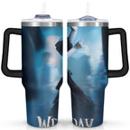 40oz Wednesday Girl Stainless Steel Tumbler with Lid and Straw,Wednesday Stuff Merchandise Spill Proof Travel Cup Double - Tumbler