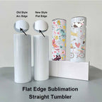 20oz FLAT EDGE bottom completely straight Blank gloss white sublimation tumbler