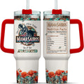 Tumbler 40 Oz With Handle Lid And Straw, Grandmasaurus Nutrition Facts, Grandmasaurus Gifts, Nana Grandma Cups Coffee - Tumbler
