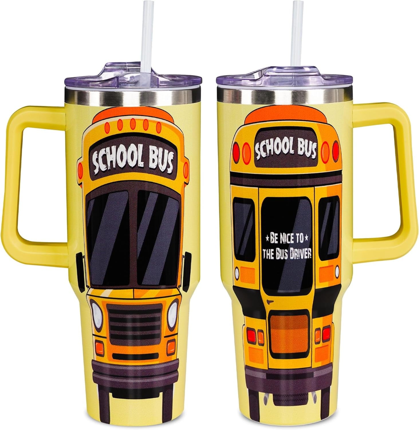 Christmas Gifts for Bus Drivers, School Bus Driver Tumbler 40 OZ, School Bus Driver Gifts, Bus Driver Appreciation Gifts, Back to School Gifts for Men Women, Bus Driver Travel Coffee Mug, Driver Cup - Tumbler