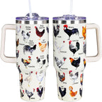 Chicken Tumbler Cup 40 OZ, Chicken Gifts For Chicken Lovers, Chicken Mom Gifts, Funny Chicken Gifts for Women Men, Chicken Themed Gifts for Christmas, Mothers Day, Birthday Rooster Travel Mug - Tumbler