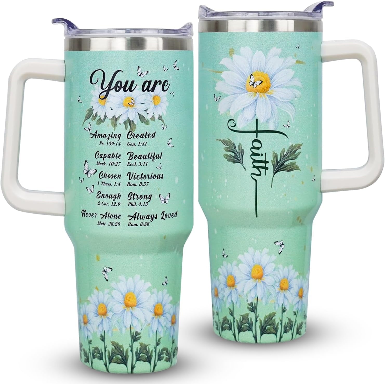 40oz Bee Tumbler With Handle Lid and Straw -Bee gifts for women Bee Travel Coffee Cup-Bee Gifts - Tumbler