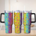 Colorful Spiral Gradient Stainless Steel Tumbler, 30oz - Tumbler