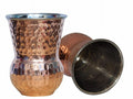 Fashtales 10 oz Copper Hand Hammered Tumbler, Set of 2