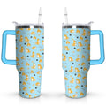 Gift for Dog Lovers Cute Dog Tumbler for Women - 40oz Dog Tumblers with Handle Straw and Lid Tumbler Cup Travel Coffee Mug - Tumbler