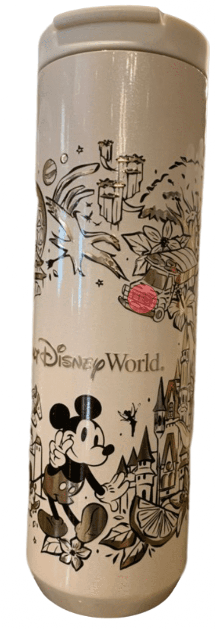Disney Starbucks Cup Brown Glass Tumbler Glasses