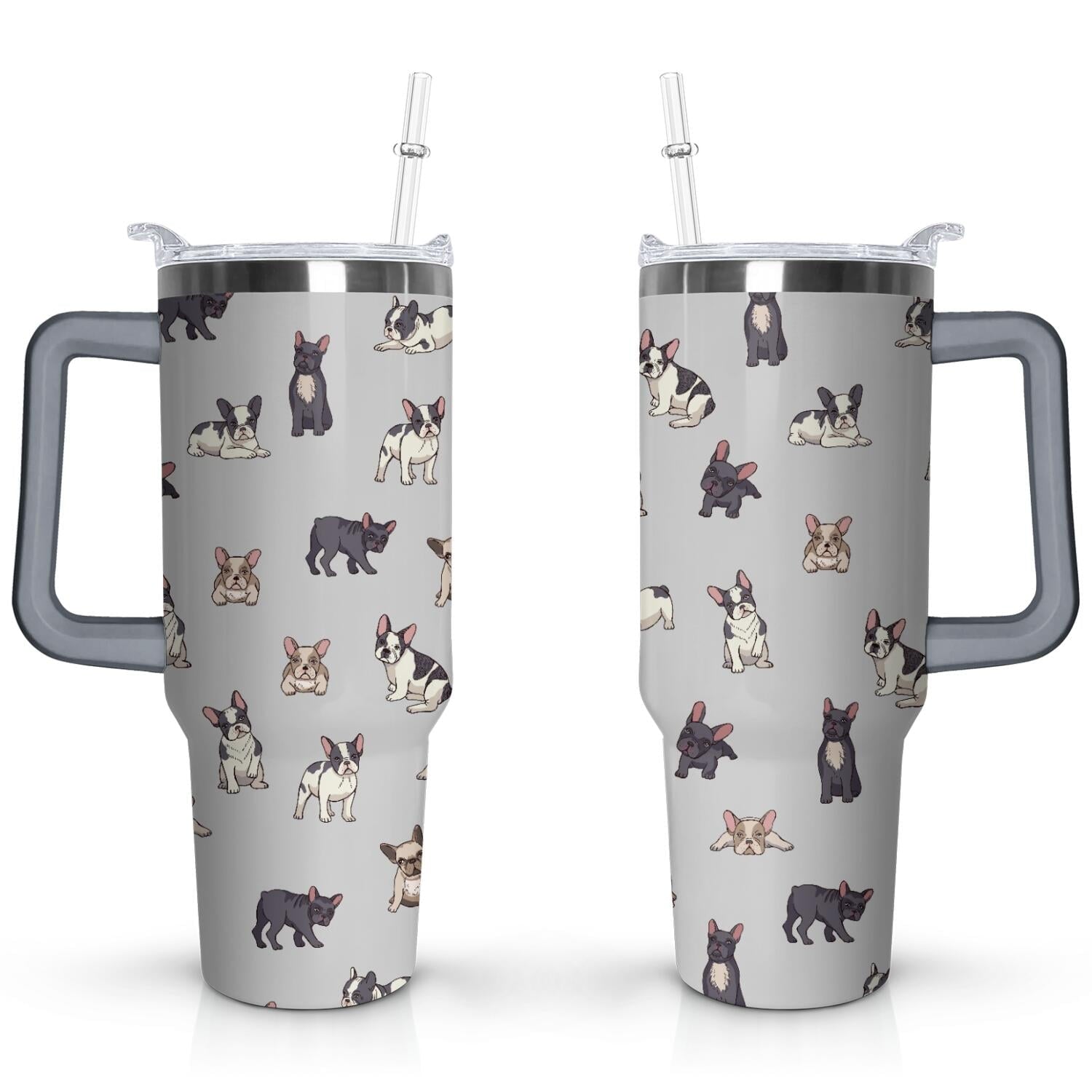 Gift for Dog Lovers Cute Dog Tumbler for Women - 40oz Dog Tumblers with Handle Straw and - Tumbler
