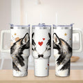Husky Love Design Stainless Steel Tumbler, 40oz - Tumbler