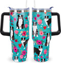 Pitbull Gifts Dog Tumbler Cup for Women Men 40oz Stainless Steel Insulated Travel Mug with Lid and - Tumbler