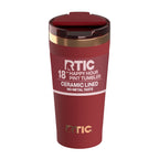 RTIC 18 oz Ceramic Lined Insulated Happy Hour Pint Tumbler, Leak Resistant Lid, Soft-Touch Exterior, Dark Midnight Dust - Tumbler