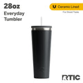 RTIC 28 oz Ceramic Lined Everyday Tumbler, Spill-Resistant Straw Lid, Plum Glitter - Tumbler