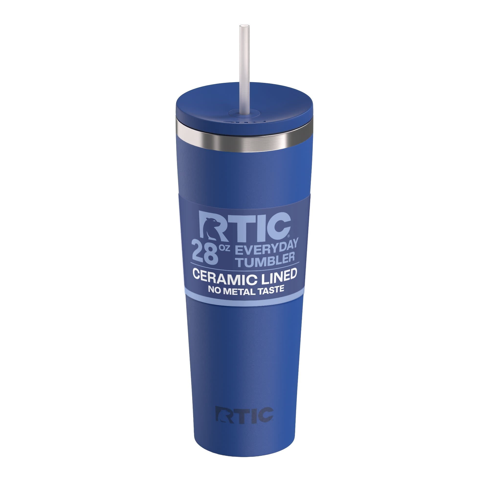 RTIC 28 oz Ceramic Lined Everyday Tumbler, Spill-Resistant Straw Lid, Marine - Tumbler