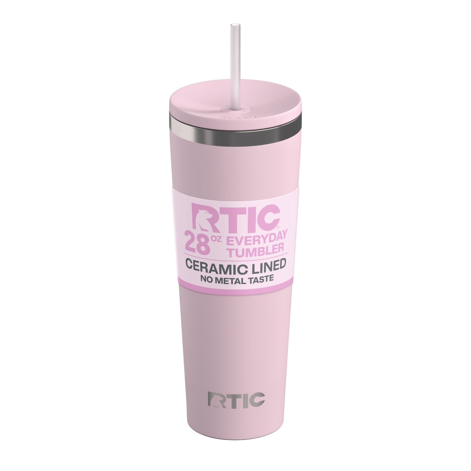 RTIC 28 oz Ceramic Lined Everyday Tumbler, Spill-Resistant Straw Lid, Marine - Tumbler