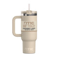 RTIC 30 oz Ceramic Lined Road Trip Tumbler with Handle and Leak-Resistant Straw Lid, Plum - Tumbler