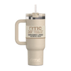 RTIC 30 oz Ceramic Lined Road Trip Tumbler with Handle and Leak-Resistant Straw Lid, Plum - Tumbler