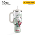 RTIC 40 oz Ceramic Lined Road Trip Tumbler, Leak-Resistant Straw Lid, Christmas, Holiday, Red Plaid - Tumbler