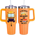 Christmas Gifts for Bus Drivers, School Bus Driver Tumbler 40 OZ, School Bus Driver Gifts, Bus Driver Appreciation Gifts, Back to School Gifts for Men Women, Bus Driver Travel Coffee Mug, Driver Cup - Tumbler