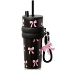 Sidagar 24 oz Stainless Steel Vacuum Insulated Coffee Travel Tumbler with Straw Lid, Red Cherry - Tumbler