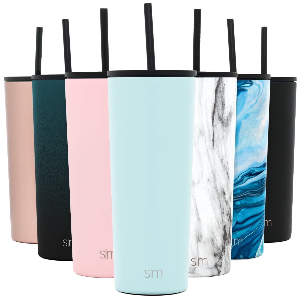 Simple Modern 24oz Classic Tumbler with Straw and Flip Lid | Midnight Black - Tumbler
