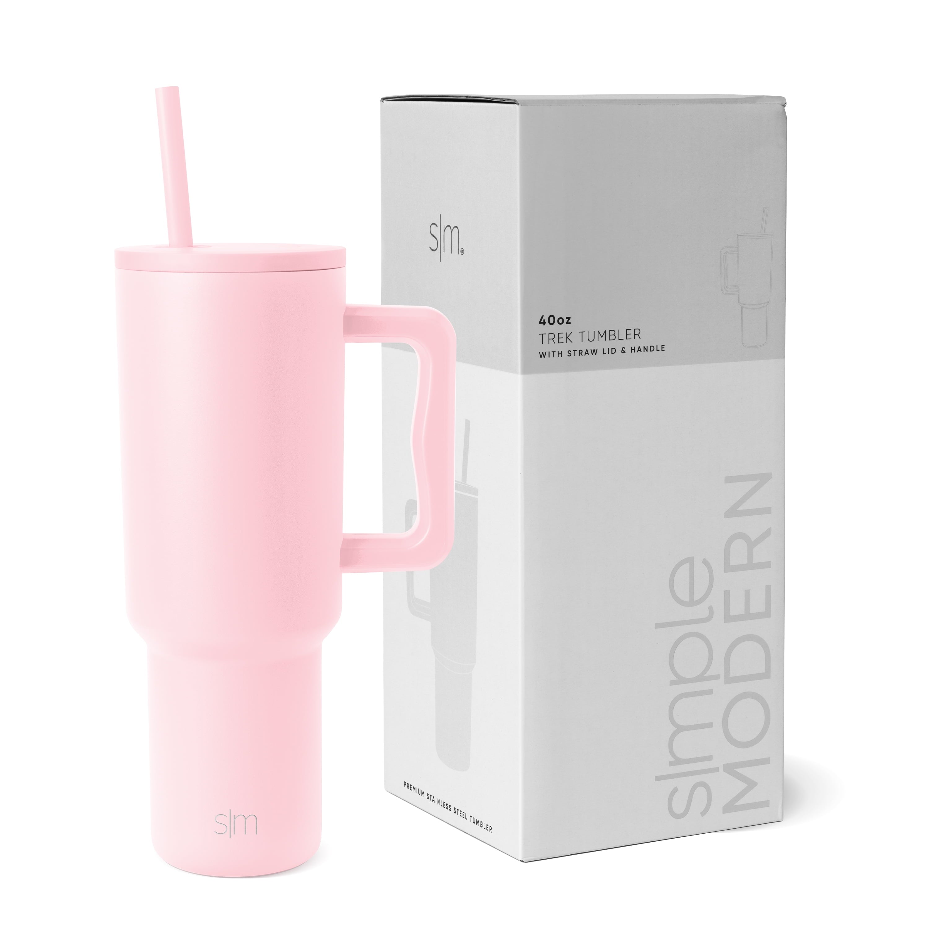 Simple Modern 40 fl oz Insulated Stainless Steel Trek Tumbler with Straw Lid | Graphite - Tumbler