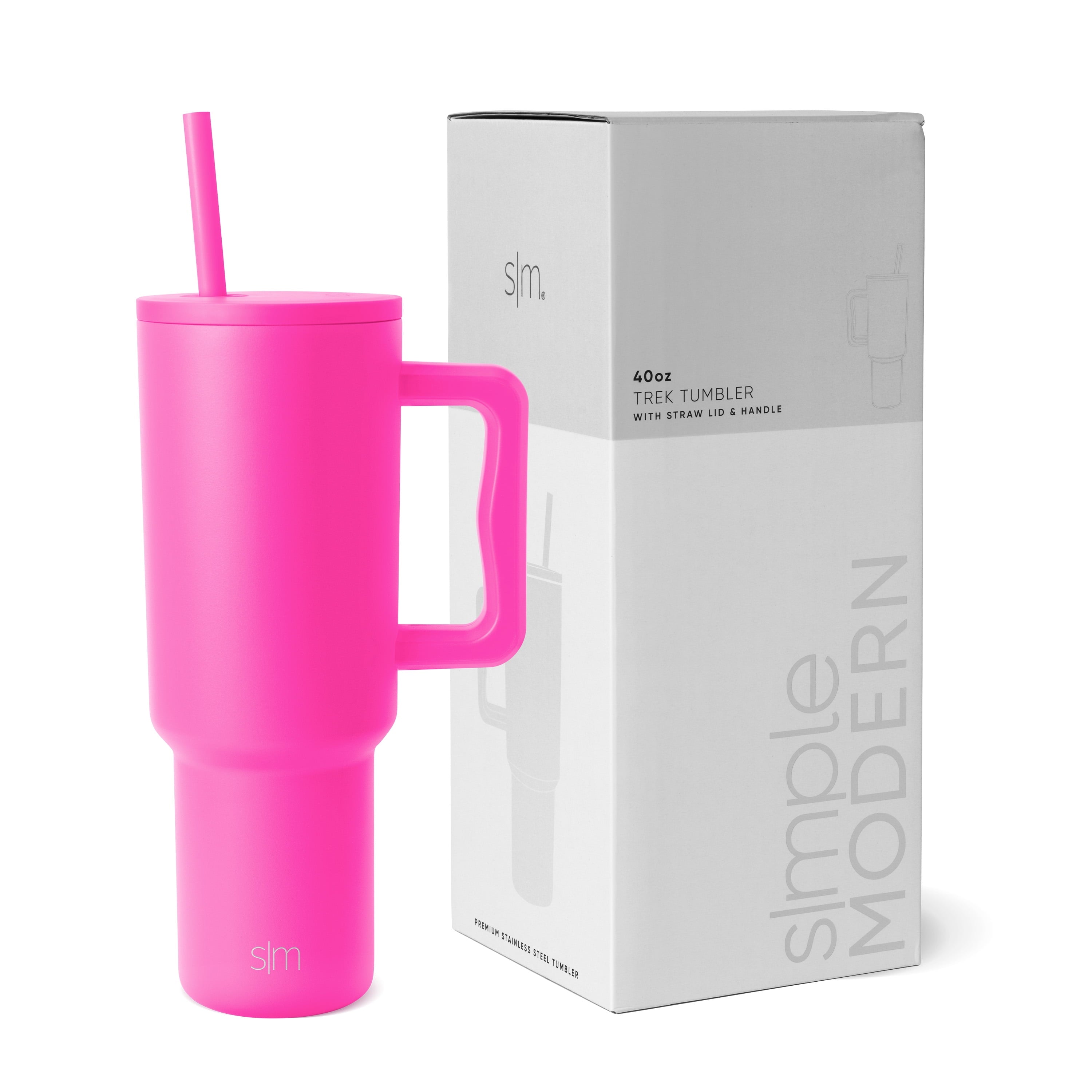 Simple Modern 40 fl oz Insulated Stainless Steel Trek Tumbler with Straw Lid | Graphite - Tumbler