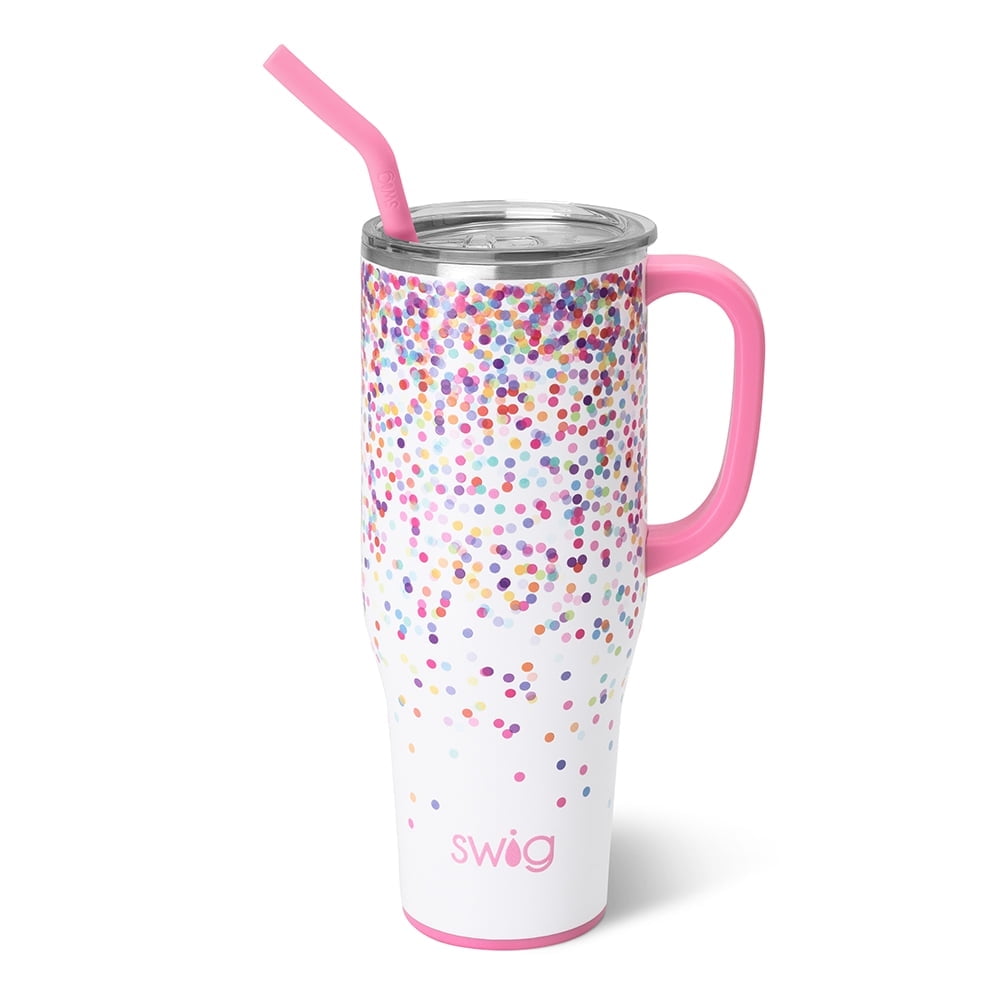 Swig Life 40oz Mega Mug | Insulated Stainless Steel Tumbler with Handle | Oh Happy Day - Tumbler